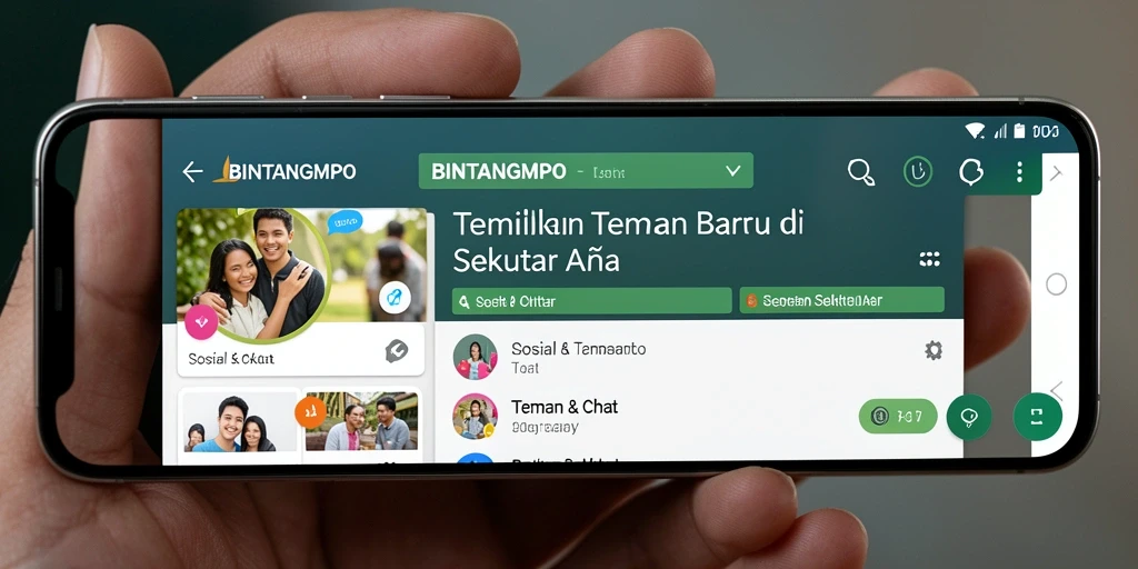 Tampilan antarmuka BINTANGMPO yang menarik dan mudah digunakan.