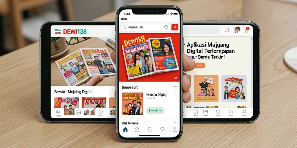 Antarmuka DEWI138 yang menarik dan responsif untuk Majalah Digital.