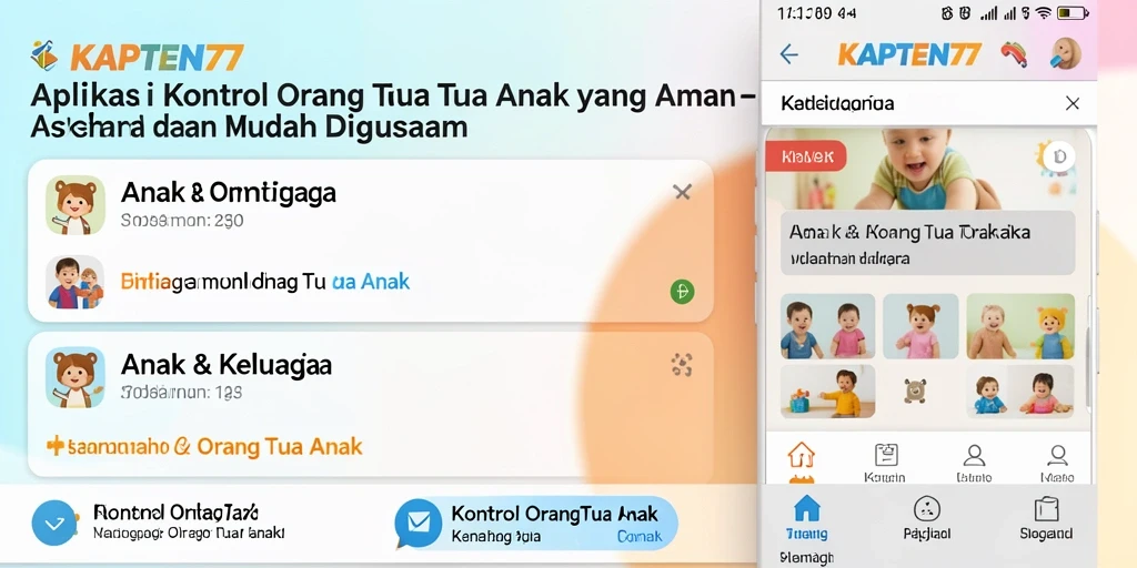 Antarmuka KAPTEN77 yang informatif dan mudah digunakan untuk kontrol orang tua.