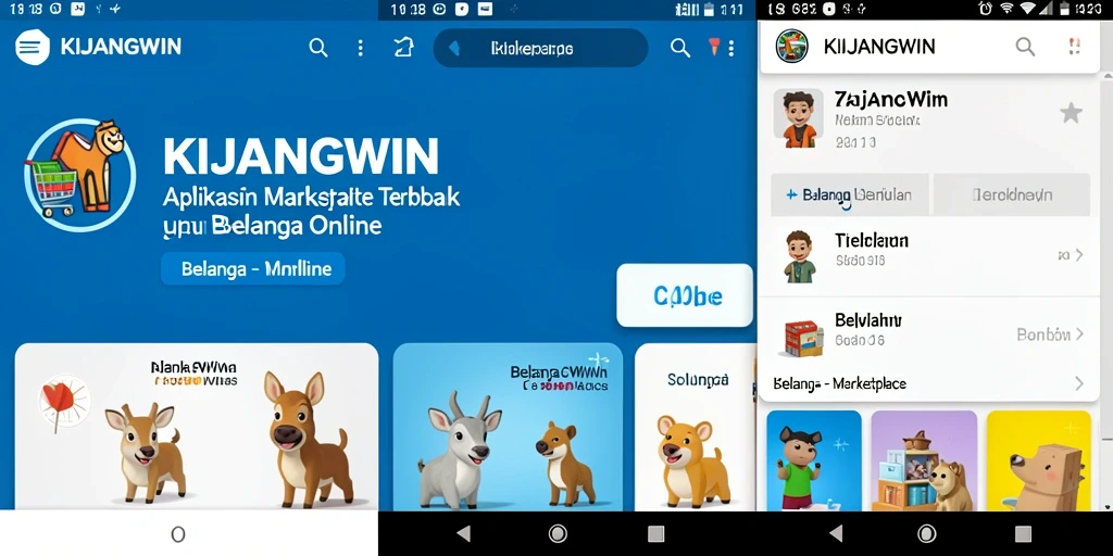 Tampilan antarmuka aplikasi KIJANGWIN yang user-friendly untuk belanja online.