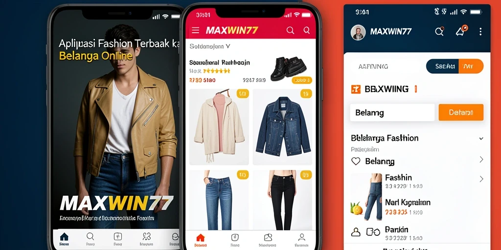 Tampilan antarmuka aplikasi MAXWIN77 yang modern dan fungsional.