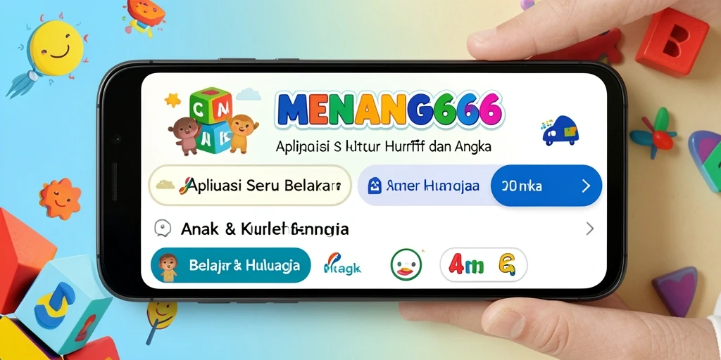 Antarmuka MENANG666 yang ceria dan edukatif untuk belajar huruf dan angka.