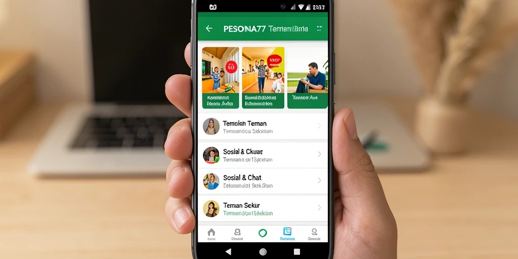 Tampilan antarmuka pengguna PESONA77 yang menarik dan intuitif.