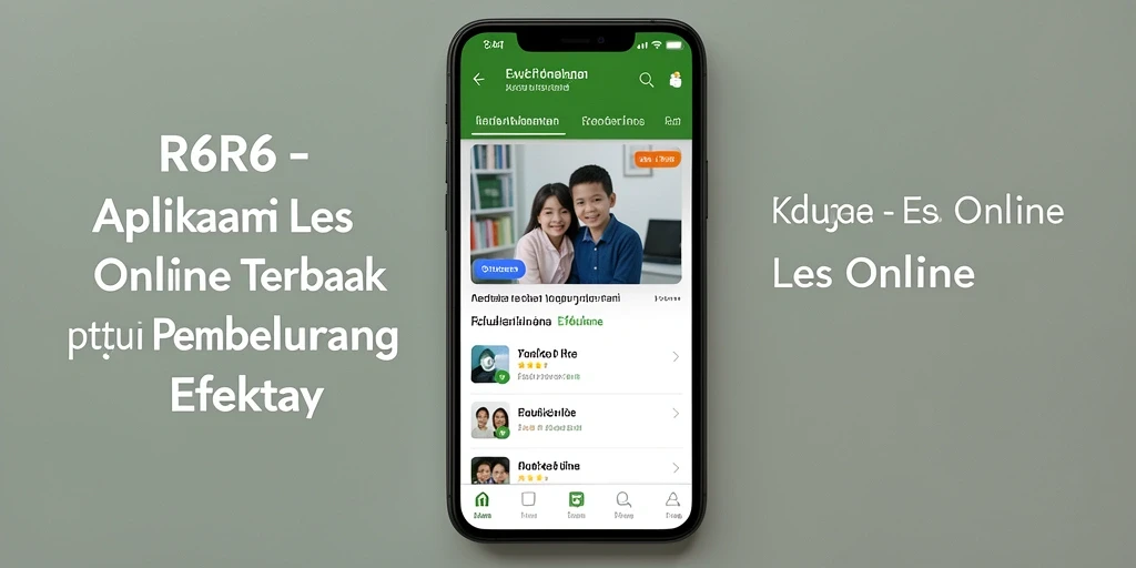 Tampilan antarmuka R6R6 yang mudah digunakan untuk Les Online.