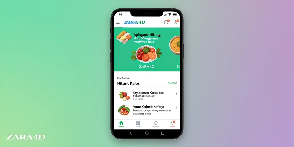 Tampilan antarmuka ZARA4D yang intuitif untuk menghitung kalori.