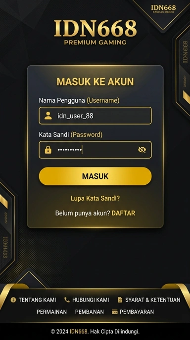 Masuk ke akun idn668 Anda dengan mudah